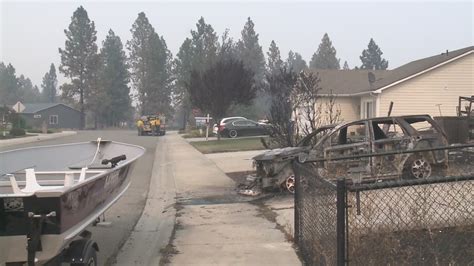 Spokane County Wildfires Causing Travel Delays Evacuation