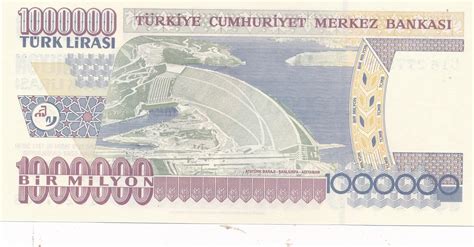 Türkei 1 Million Lira 1995 Geldschein Banknote Bir Milyon Türk Lirasi