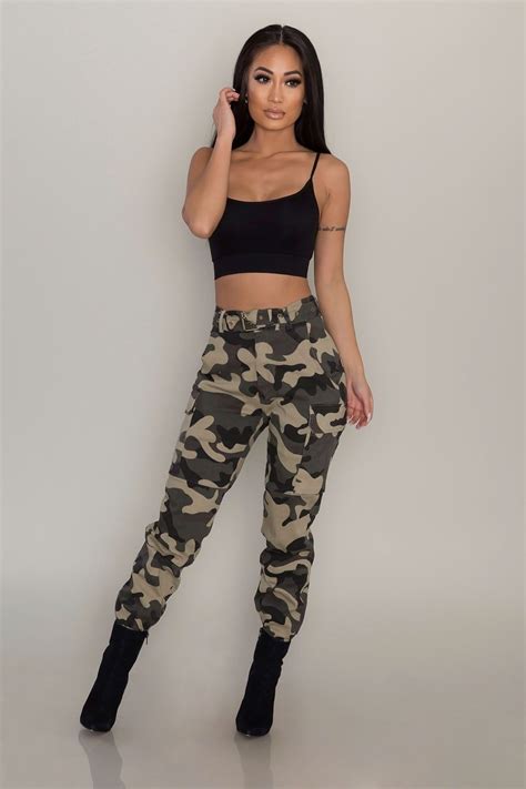 2019 Ladies Casual Fashion Camouflage Camo Long Pants Womens Trousers