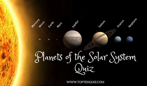 Planets Of The Solar System Quiz Science Quiz