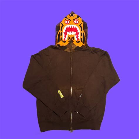 Bape Bape 2007 Brown Tiger Hoodie Grailed