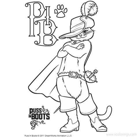 Puss In Boots Coloring Pages With Shrek