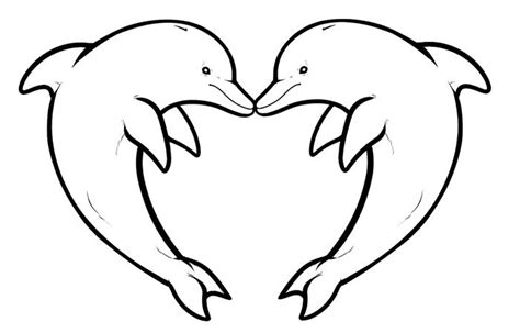 Easy Dolphin Coloring Pages