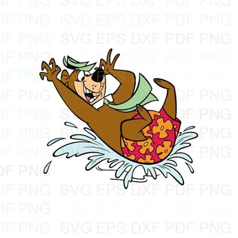 Yogi Bear Swiming Svg Dxf Eps Pdf Png Cricut Cutting File Etsy