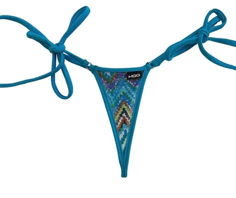 Semi Sheer Micro Thong Bikini String Bottom Swimwear Sheer Etsy