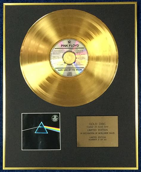 Centurymusic Pink Floyd Exclusive Limited Edition 24 Carat Gold Disc