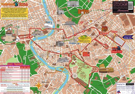 Mapa turístico de Roma : monumentos e passeios