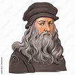 Leonardo di ser Piero da Vinci, Leonardo da Vinci Stock Illustration ...