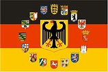 Fahne Deutschland Adler mit 16 Bundesländer Wappen 90 x 150 cm
