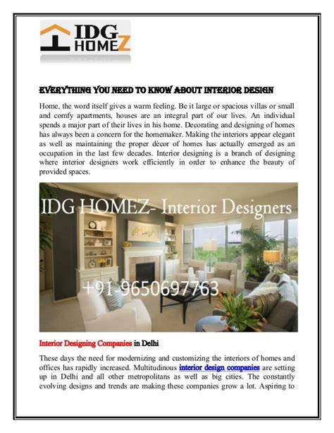 Everything You Should Need To Know About Interior Design