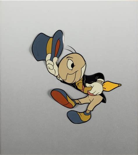 Walt Disney Studios An Animation Cel Of Jiminy Cricket From Pinocchio