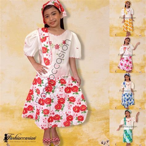 Kimonat Patadyong Barot Saya For Buwan Ng Wika Costume For Kids