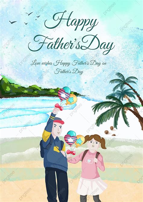 Templat Poster Selamat Hari Ayah Liburan Templat Untuk Unduh Gratis Di