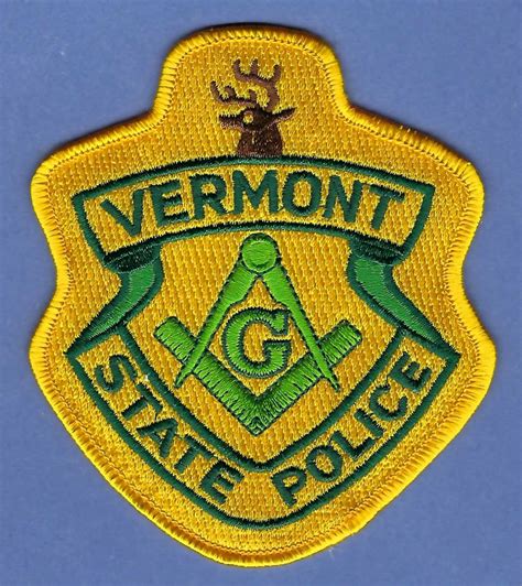 Vermont State Police Masonic Lodge Patch
