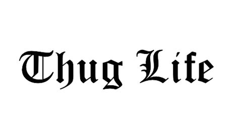 Thug Life Tattoo Transparent Clip Art Library
