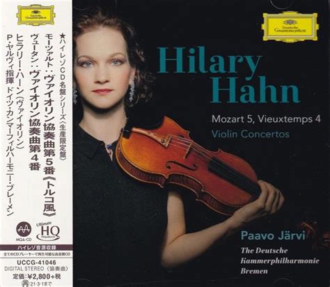 Mozart Violin Concerto No 5 Vieuxtemps Violin Concerto No 4 Hilary Hahn Cd