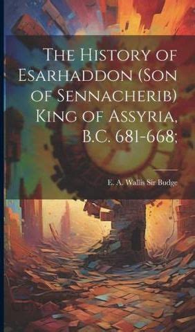 The History Of Esarhaddon Son Of Sennacherib King Of Assyria B C
