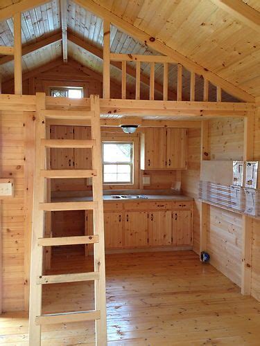 This is because stairs take up a lot of square footage when they are built to i am not in my tiny home, (yet), but i sleep in a loft bed in a very small house. 14x28 Cabin Kit Complete Floors Walls Ceiling Roof Precut ...