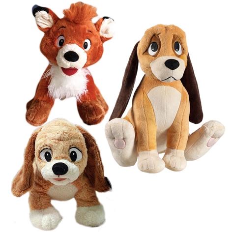 Original Fox And The Hound Tod And Copper Dog Plush Dolls Soft Toy For