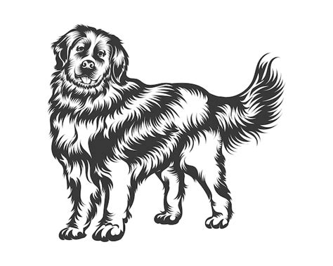 Premium Vector Bernese Mountain Dog Vector Illustration Dog Vector