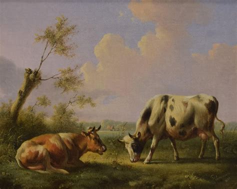 Albertus Verhoesen 1 Cows In A Dutch Landscape Classical Art