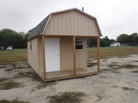 Hanging on the walls are sliding barn doors that provide entry into the bedroom and closets. Pre-Owned 10x20 Cabin | Backyard storage, Backyard, Sheds ...
