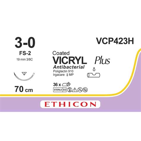 Vicryl 3 0 Vcp423h 70cm36 Stück Coated