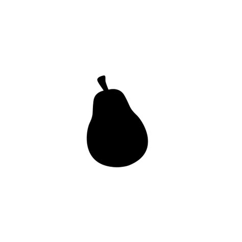 Black Pear Icon Vector Pngpdf Pixsector