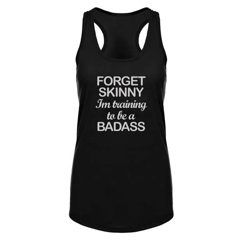womens forget skinny im training to be a badass fitness workout racerback tank tops racerback