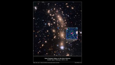 Hubble Space Telescope Captures Galaxy Cluster 6 Billion Light Years