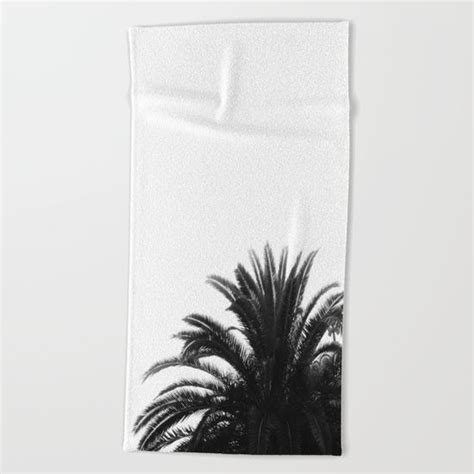 Palm Tree Beach Towel By Artbyjwp From Society6 Beachtowel Towels Palmtree Blackandwhite
