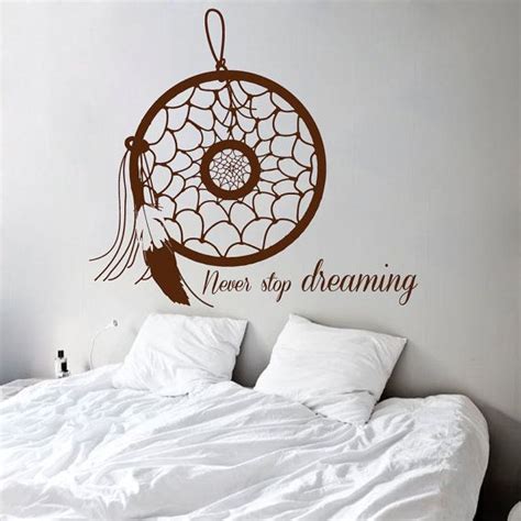 Wall Decals Dream Catcher Never Stop Dreaming By Decalmyhappyshop
