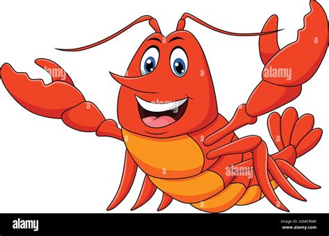 Cute Lobster Cartoon Vector Illustration Stock Vector Image And Art Alamy