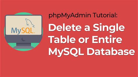 How To Delete Database In Mysql Phpmyadmin Tutorial Youtube