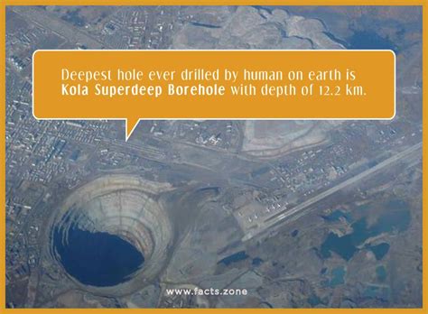 Facts Zone On Twitter Deepest Hole Ever Drilled By Human On Earth Is