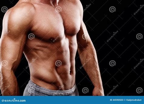 Young Mans Torso Stock Image Image Of Copy Muscular 44590503