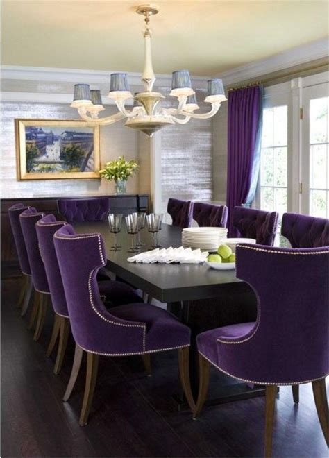 Purple Dining Room Set Latest Trend Colors For Modern Dining Room In