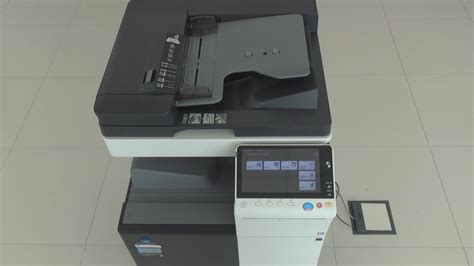The enhanced control panel features a new mobile connectivity area. Konica-Minolta bizhub C258 Multifunctional Office Printer ...