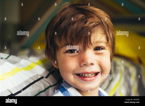 Portrait Of A Smiling Boy Stock Photo Alamy
