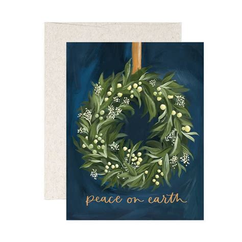 Wreath Peace Greeting Card Newmarket