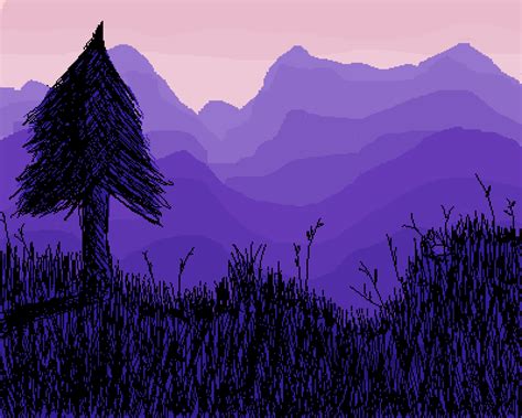 Im Learning How To Make Pixel Art This Is My First Landscape