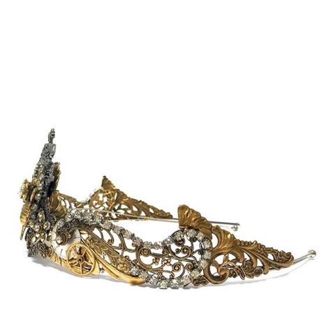 Queen Bee Steampunk Tiara Steampunk Jeweled Crown Bridal Etsy Tiara