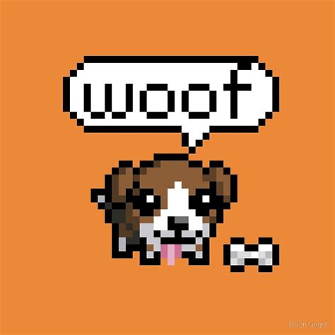 Cute Puppy Pixel Art By Pixelkraft Redbubble