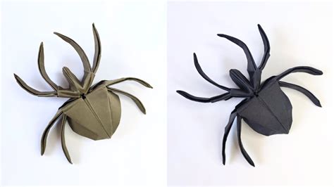 Origami Spider Tutorial How To Make A Paper Spider Youtube