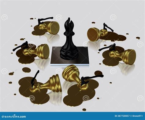 Mysterious Murder of the Gold Chess Pawns by the Black Bishop, Unique