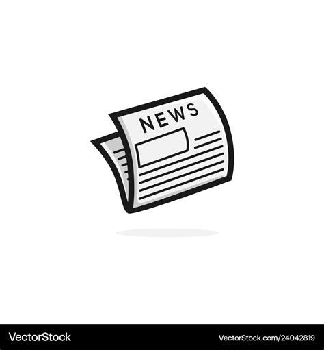 Newspaper Logo Icon Clipart Royalty Free Vector Image