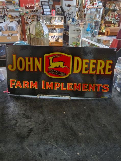 John Deere Farm Implements Enamel Sign Store The Funky Pickers Shed