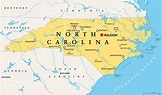 ¿Cuántos condados tiene Carolina del Norte y cuáles son?