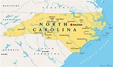 ¿Cuántos condados tiene Carolina del Norte y cuáles son?