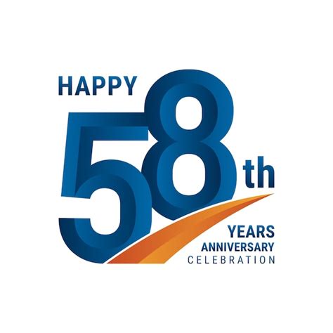 Logotipo Del 58 Aniversario Diseño De Logotipo Perfecto Para La